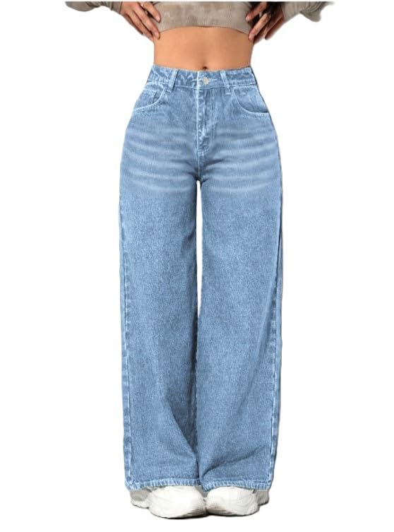 Image of Ben Martin Baggy Jeans for Women || Women,s Loose Jean Pants || Oversized Jean's for Women's || Wide Leg Jean,s for Woman || Casual Jins for Woman's || Loose Jin Pant for Woman,s 3-BM-JJ33