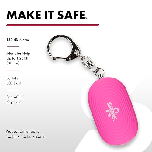 SABRE-2-in-1-Personal-Alarm-with-LED-Light-130dB-Personal-Safety-Siren-Snap-Hook-for-Instant-Access-1250-Foot-381-Meters-Range-Compact-Design-for-Easy-Attachment-to-Purse-Bag-or-Keys