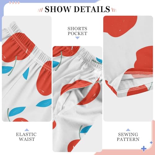 Cute Red Apple Boys Pajama Pants Pajama Bottoms Soft Sleep Pjs Lounge Pants M4