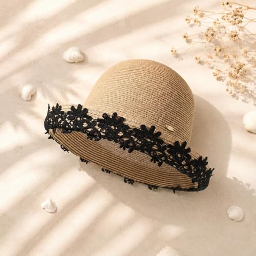 Chapeau en paille à large bord léger - Accessoire de plage et chapeau de soleil - 6