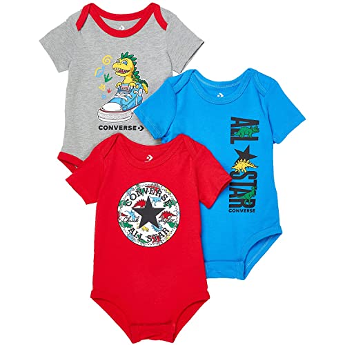 Converse Baby Boy's Dino 3-Pack Bodysuit (Infant)