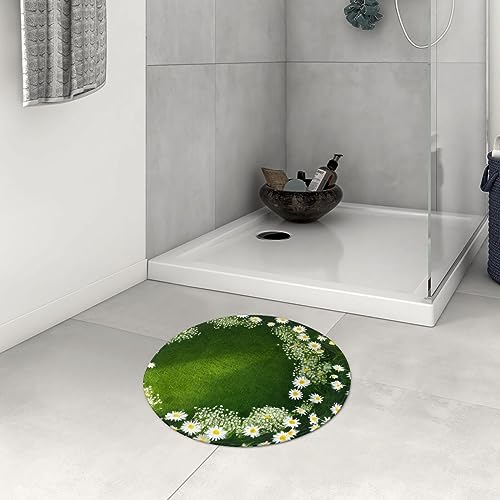 Tapis rond en flanelle lavable et antidérapant pour bureau - 6