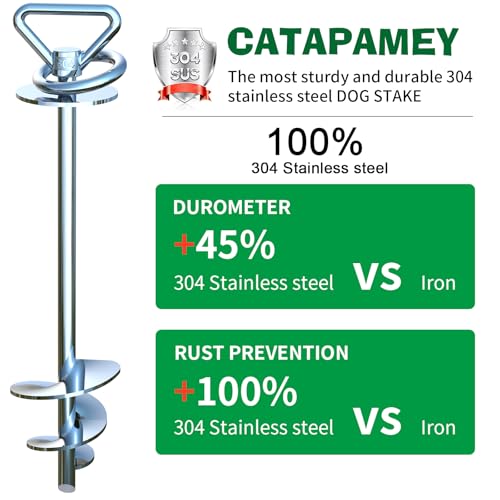 Dog Tie Out Cable and Stake,with 30FT Heavy Duty Cable,360° Swivel Run Anchor -Dog Runner for Yard- for Large Dogs up to 150 lbs-Dog Stakes for Outside Yard Outdoor Camping - Image 3