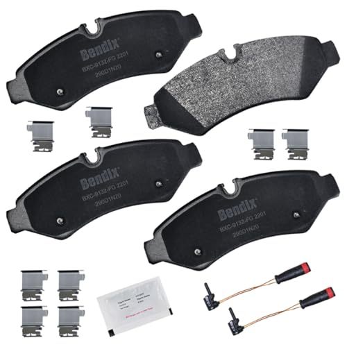 Image of Bendix Priority1 CFC2201 Ceramic Rear Brake Pads for Freightliner Sprinter 2500 2019, Mercedes-Benz Sprinter 2019, Sprinter 1500 2023-2019, Sprinter 2500 2024-2019