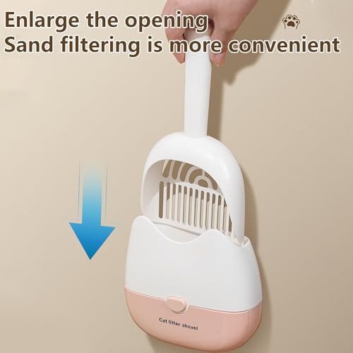 Pá Para Limpeza De Areia De Gato - Suporte Montado Na Parede Para Pá De Areia,Coletor De Fezes Para