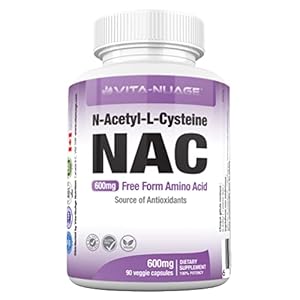 Vita-Nuage NAC N-Acetyl-L-Cysteine 600mg – Immune System Support, Liver Detox – 90 Caps