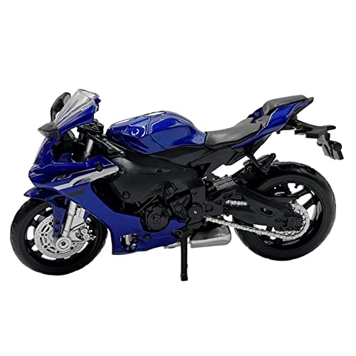 Modèle de moto YZF-R1 1:18 moulé sous pression sport vélo street car réplique de simulation bleue