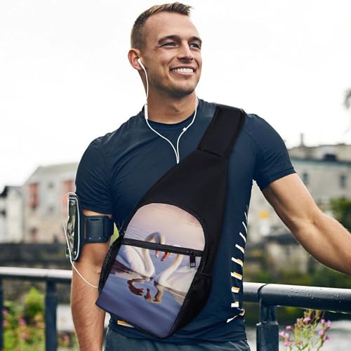 Mochila deportiva tipo sling para viaje y senderismo miniatura 3