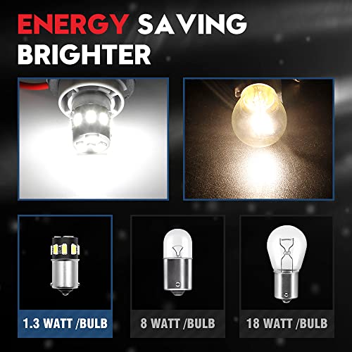 Vehicode 12V White 67 89 97 631 5007 5008 R5W R10W 1156 Led Bulb Mini Ba15S For Car License Plate Reverse Under Hood Rv 1003 1141 Interior Dome Light Motorcycle 7506 P21W Signal Lamp (2 Pack) #TOP2