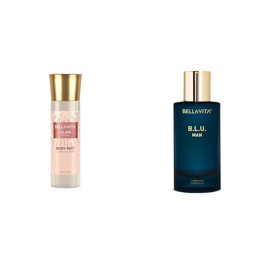 Bella Vita Luxury Glam Women Body Spray Mist for Refreshing Floral & Jasmine Long Lasting Fragrance 150 ml B.L.U Men Eau De Parfum Liquid Perfume