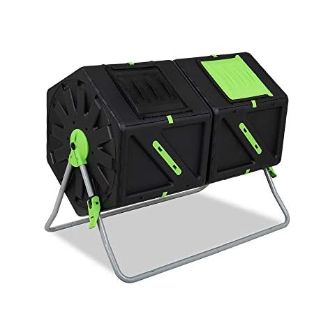 Compostador de Tambor Garden Point de 2 x 105L con Orificios de Ventilación Cover