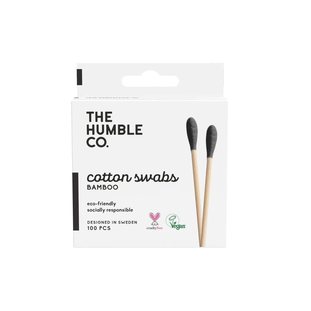 The Humble Co. Natural Cotton Swabs, Black, 1 x 100