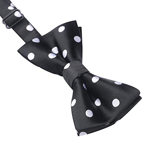 Image of HISDERN Bow Ties for Boys Pre Tied Toddler Bow Tie Adjustable Kids Bowties Clip On Fun Patterned Bowties for Wedding Party