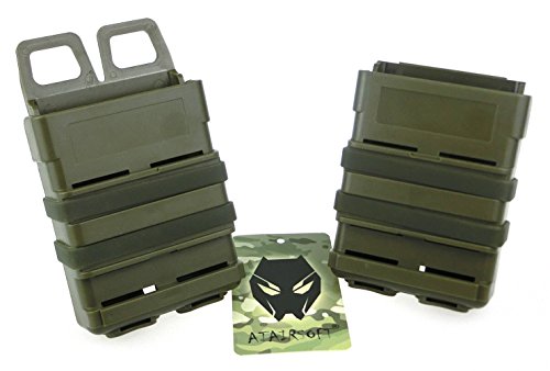ATAIRSOFT Tactical Airsoft Eau Transfert 5.56 Fusil Double Attache Rapide Mag Magazine Poche Molle Étui Titulaire Ensemble pour M4 Green Cover