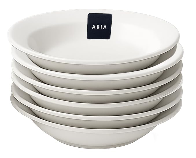 Best House | Opalware Bowl Set | 6 Pcs | 8.5"/21.5 cm X 3.7cm Height | White | Pasta Salad Fruit Soup Bowl Set | White | Microwave, Oven, and Dishwasher Safe, Serving Dinner Bowl Dinnerware Set โ image 1