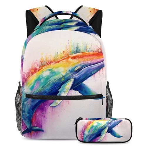 Grand sac à dos scolaire contre le désordre avec trousse incluse pour adolescents chargés