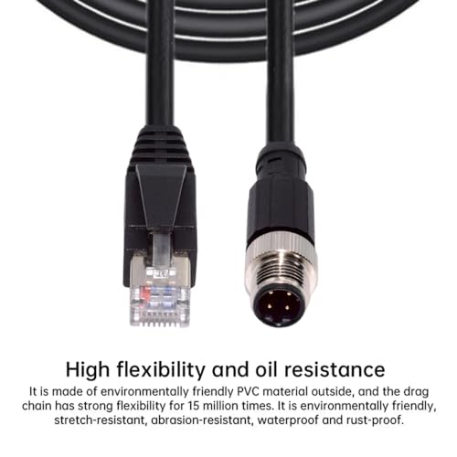Cable Patch Cord M12 D-Coded a RJ45 Cat5e 100 cm miniatura 2