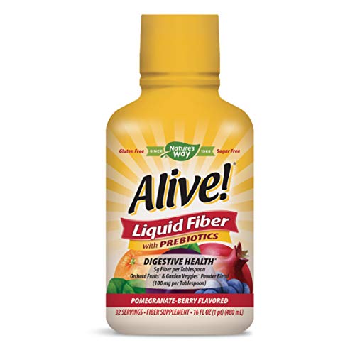 Nature's Way Alive! Liquid Fiber w/Prebiotics, 5g Non-GMO Fiber, Pomegranate-Berry Flavor, 16 Oz. Nature's Way Alive! Liquid Fiber w/Prebiotics, 5g Non-GMO Fiber, Pomegranate-Berry Flavor, 16 Oz.