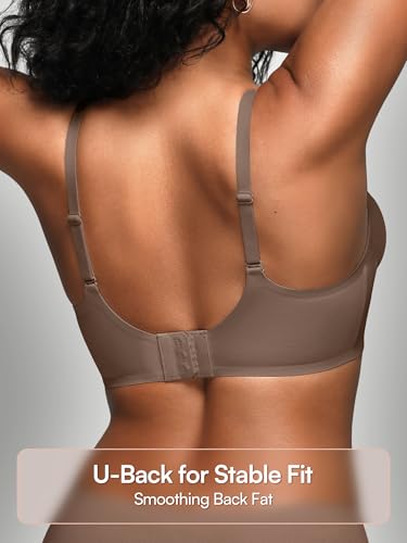 Image of Wireless Jelly Bras for Women No Underwire - S-2XL Seamless Padded T-Shirt Bralette with Support, Comfortable Everyday Bra