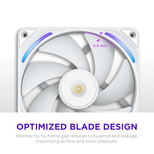 Image of NZXT F280X Performance Single-Frame Fan - 2X 140mm PWM RGB PC Case Fans - Max Airflow & Static Pressure - Low Noise - LCP Frame & Blades - Magnetic Fluid Dynamic Bearing - 30mm Thick - White