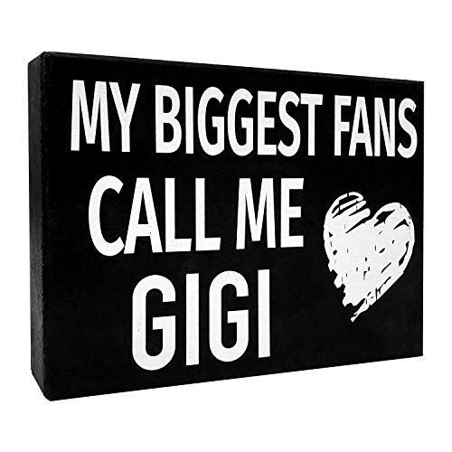 JennyGems My Biggest Fans Call Me Gigi Sign, 8x6 Inch Hanging Wall Art, American Made, Gigi Decor, Gigi Gifts
