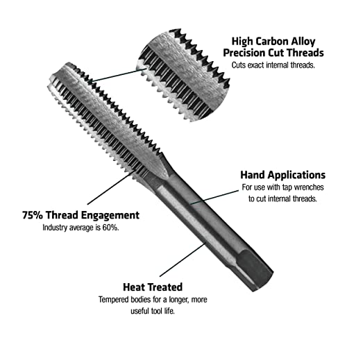 Century Drill & Tool 97319 Metric Plug Tap, 12.0 X 1.25 - image 3