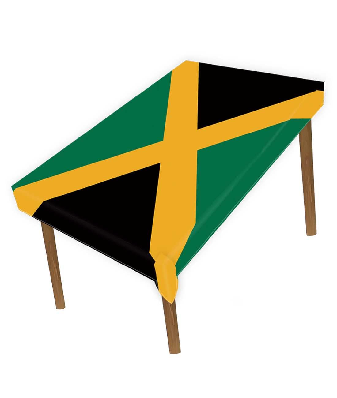 Petite Pine 60×82 Inch Rectangle Jamaica Flag Polyester Tablecloth,Large 5×6.8 FT Jamaican Runner Decoration,Table colth Cover For Outdoor Picnic Kitchen Dining Home Decor Holiday Camping — image 1