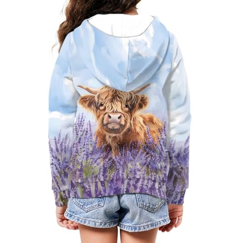 Image of Unisex Zipper Sweatshirt Boys Girls Hooded with 2 Pocket Pullover Hoodies for 6-16Y Kids