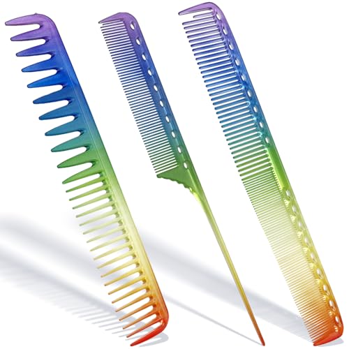 Set de 3 Peines Multicolor para Estilismo y Peinado miniatura 1