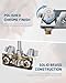 BWE Commercial Kitchen Faucet Wall Mount 2 Handle Kitchen Sink Faucet 4 Inch Center Sink Faucet with Swivel Gooseneck Spout for Utility Laundry Restaurant Mixer Tap Chrome
