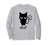 Photo Gallery meh cat shirt divertente regalo sarcastico per gli amanti maglia a manica Photo Gallery meh cat shirt divertente regalo sarcastico per gli amanti maglia a manica