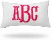 Mia's Pillow Lab Custom Monogrammed Punch Needle Pillow - Personalized Wedding Housewarming Gift for Couples