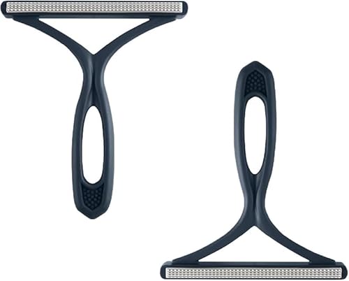 KryZaro オレンジ2点セット毛玉取り器 2-in-1両面仕様 電池不要軽量 生地を傷めない ニット・ソファ・ペット抜け毛対応 携帯&自宅兼用掃除道具