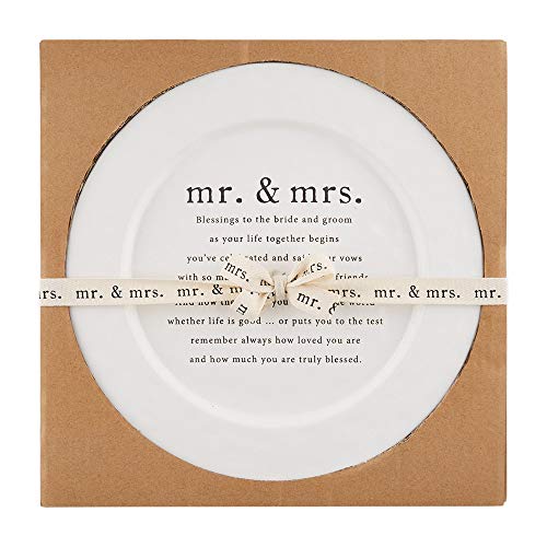 Mud Pie Wedding Blessings Platter, 12 1/2" Dia, White #TOP12