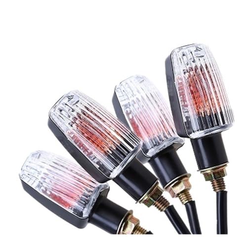 Clignotant de moto universel 12V 10W ampoule orange avec coque transparente pack de 4