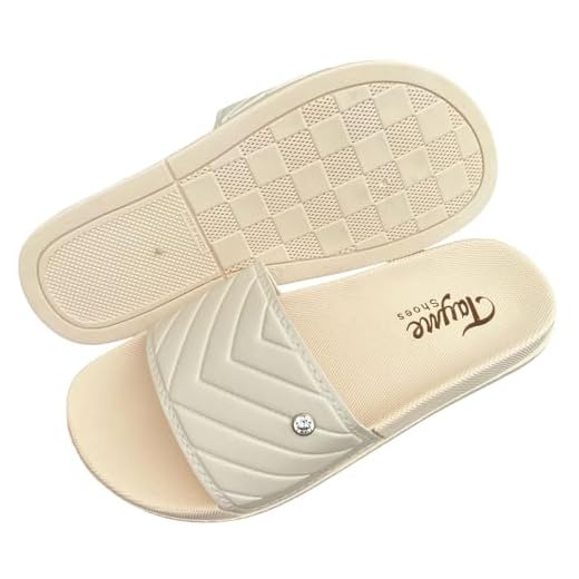 Chinelo Tayme Slide Pala Sandalia Feminino (Bege, BR, Adulto, Faixa Numérico, 38, 39)