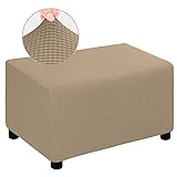 DANABEST Ottoman Covers Slipcover Rectangle Stool Furniture Protector Stretch Jacquard Foot Rest Was