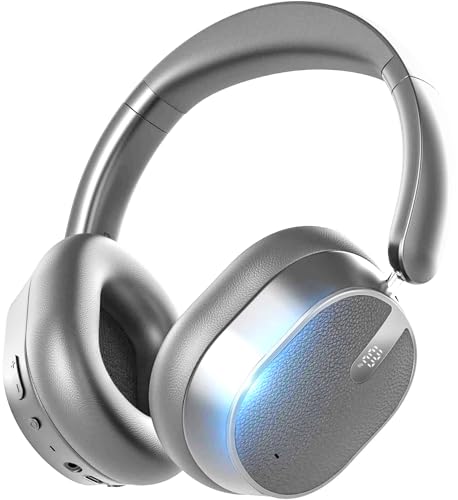 Image of Bluetooth 6.0 Over Ear Wireless Headphones, Hybrid Active Noise Cancelling Bluetooth Headphones
