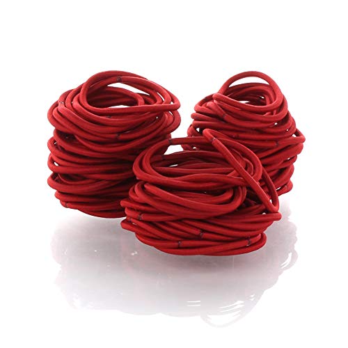 My Lello Hair Elastics: 1000 Pack Red Ponytail Holders