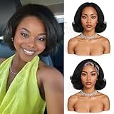 Quantum Love Half Wigs for Black Women Yaki Curly Headband Half Wig with Curly Ends Wear and Go Natural Black Synthetic Glueless Hair 10Inch
