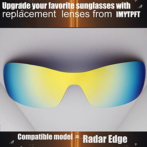 Lentes Radar Edge negro oro de 24 quilates con protección solar y ajuste exacto 4