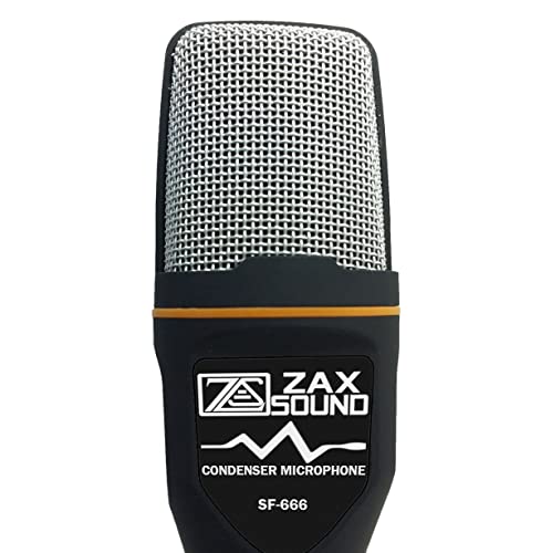 Zaxsound Sf666Pro Professional Cardioid Condenser Microphone And Tripod Stand For Pc, Laptop, Iphone, Ipad, Android Phones, Tablets, Xbox And Youtube Recording 6" Black #TOP1