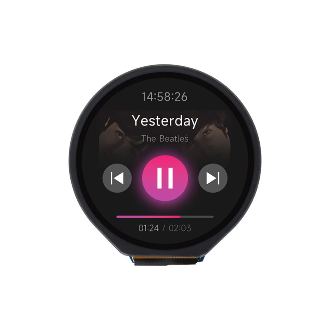 Waveshare Module D'affichage Rond Tactile LCD Pour Raspberry Pi, Raspberry Pi Pico, Arduino, 240×240 Resolution 65K RGB Colors IPS Screen With GC9A01 Driver And CST816S Chip, SPI And I2C Interface