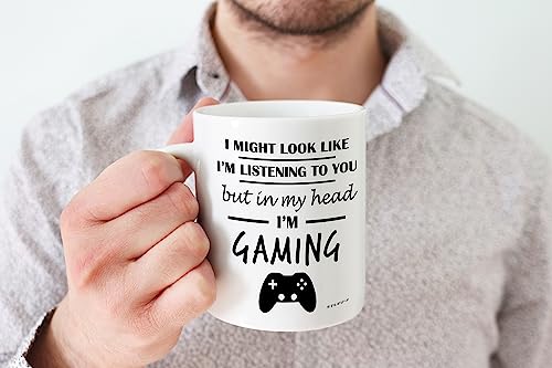 Stuff4 Gamer Gifts for Men Women, in My Head I'm Gaming, Video Gaming Mug Gifts for Gamers Girls Boys, Mugs - Image 4