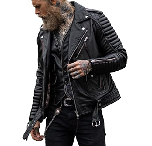 ジャケット・アウター used wrinkle single biker jacket Cinched biker jacket in leather in - black | Givenchy US