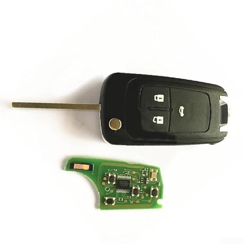 Mando a distancia para coche con chip ID46 de 433 MHz con hoja HU100 para Cruze Malibu Aveo Sail, kit completo de entrada sin llave de repuesto de 3 botones (3BT 433MHZ)