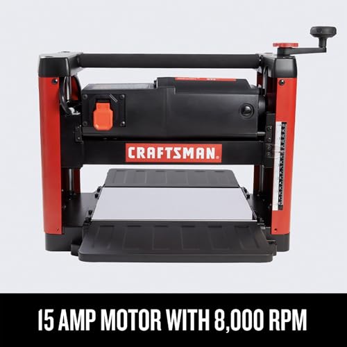 CRAFTSMAN Planer, 15 Amp, For Benchtops, Two Knife Solid Steel Cutter Head (CMEW320)