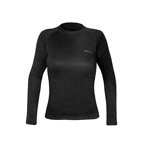 Curtlo Thermoskin ML Camiseta de Manga Longa Segunda Pele, Feminino, Preto, PP