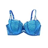 Betsey Johnson Women's Eyelet-Lace Three-Section Foam Demi Bra