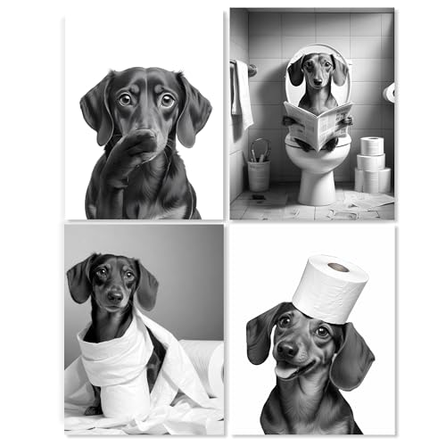 Affiche pour toilettes en toile LUKIPOM, décoration murale durable de 30x40 cm